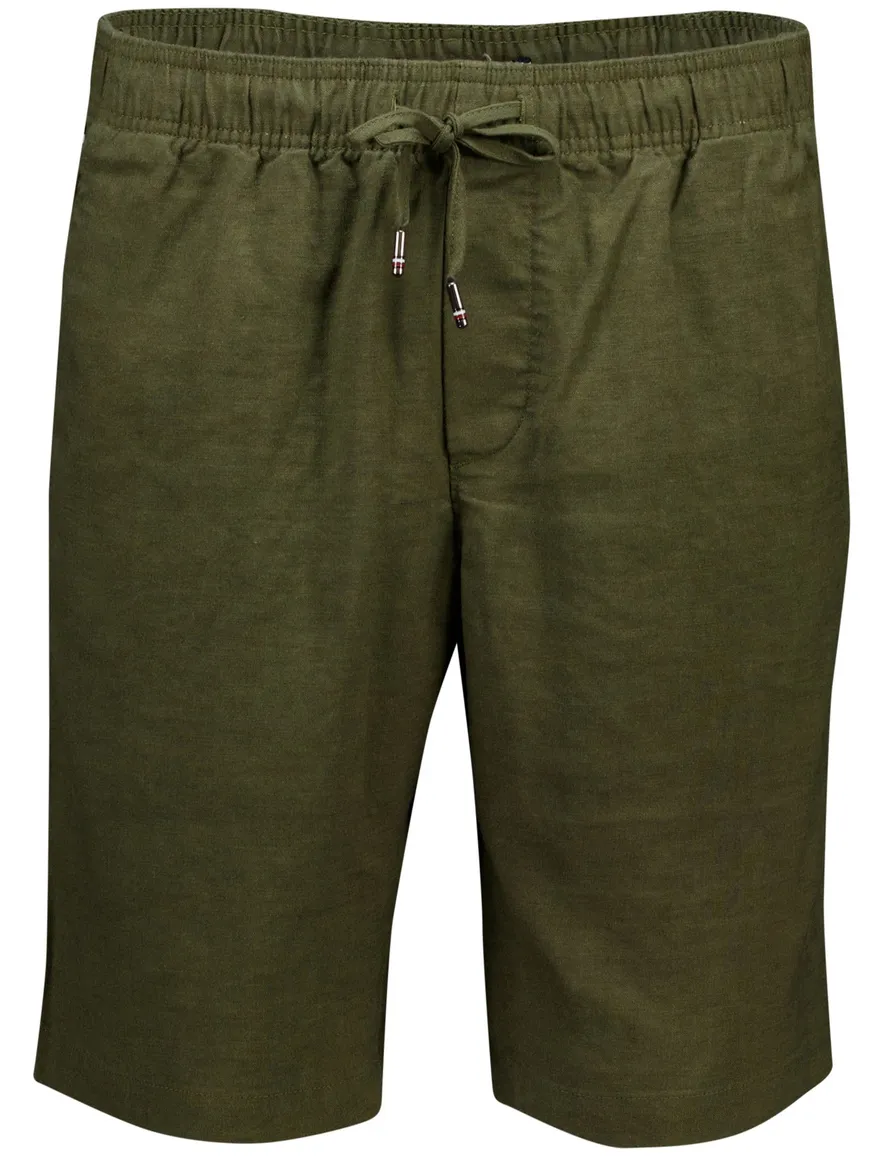 Tommy Hilfiger Harlem po linen short relaxed fit groen