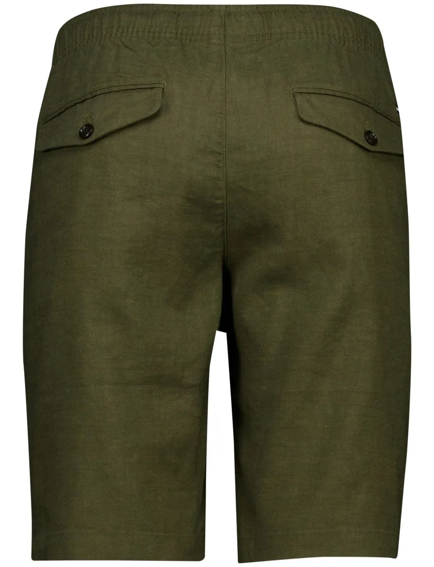 Tommy Hilfiger Harlem po linen short relaxed fit groen