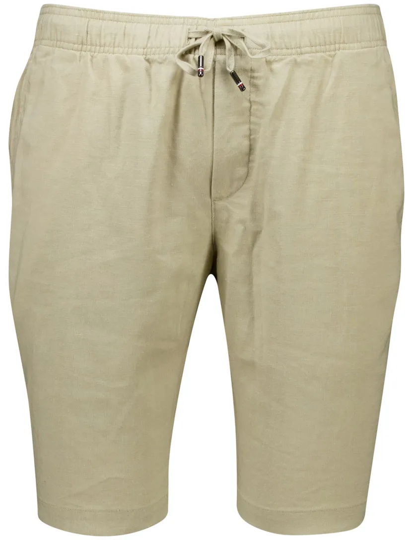 Tommy Hilfiger tapered fit short linnen beige