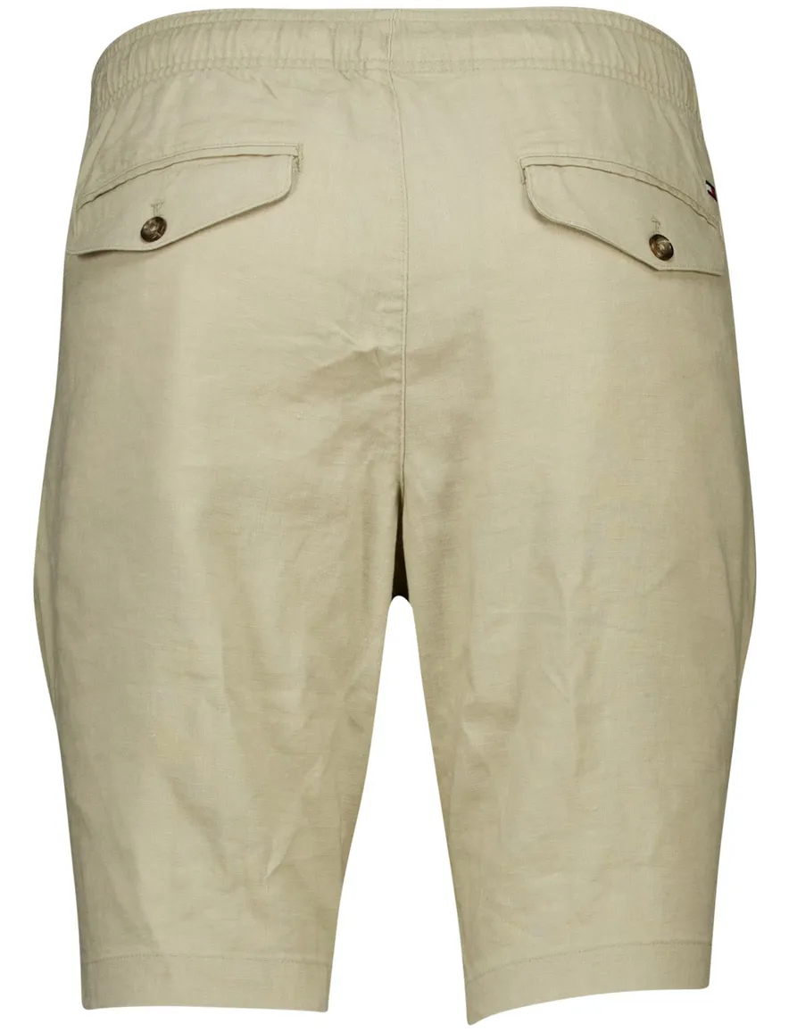 Tommy Hilfiger tapered fit short linnen beige