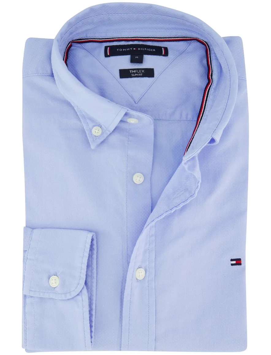 Tommy Hilfiger overhemd lichtblauw slim fit lange mouw