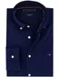 katoenen Tommy Hilfiger overhemd effen donkerblauw slim fit