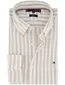linnen Tommy Hilfiger overhemd beige wit normale fit