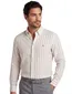 linnen Tommy Hilfiger overhemd beige wit normale fit