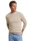 Tommy Hilfiger crew neck trui beige gemêleerd met boord
