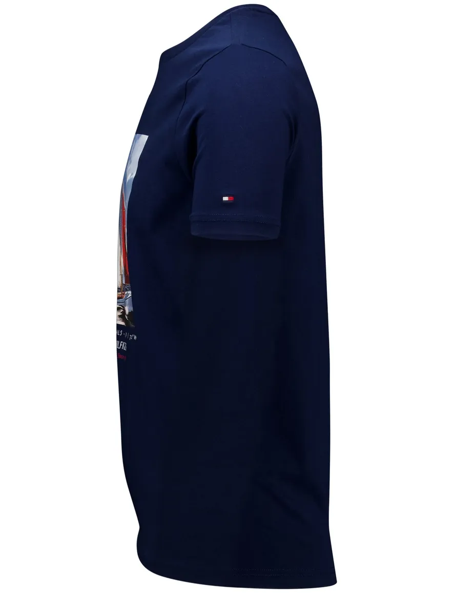Tommy Hilfiger T-shirt donkerblauw print