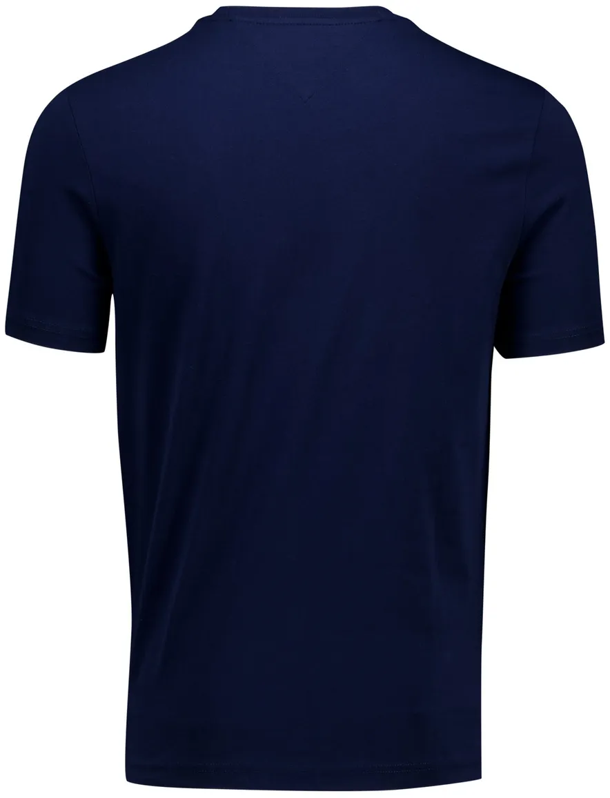 Tommy Hilfiger T-shirt effen donkerblauw geprint