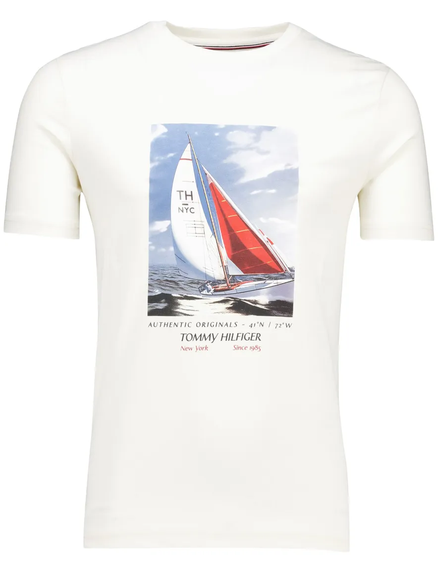 t-shirt wit Tommy Hilfiger