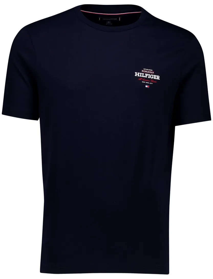 Tommy Hilfiger T-shirt donkerblauw opdruk korte mouw