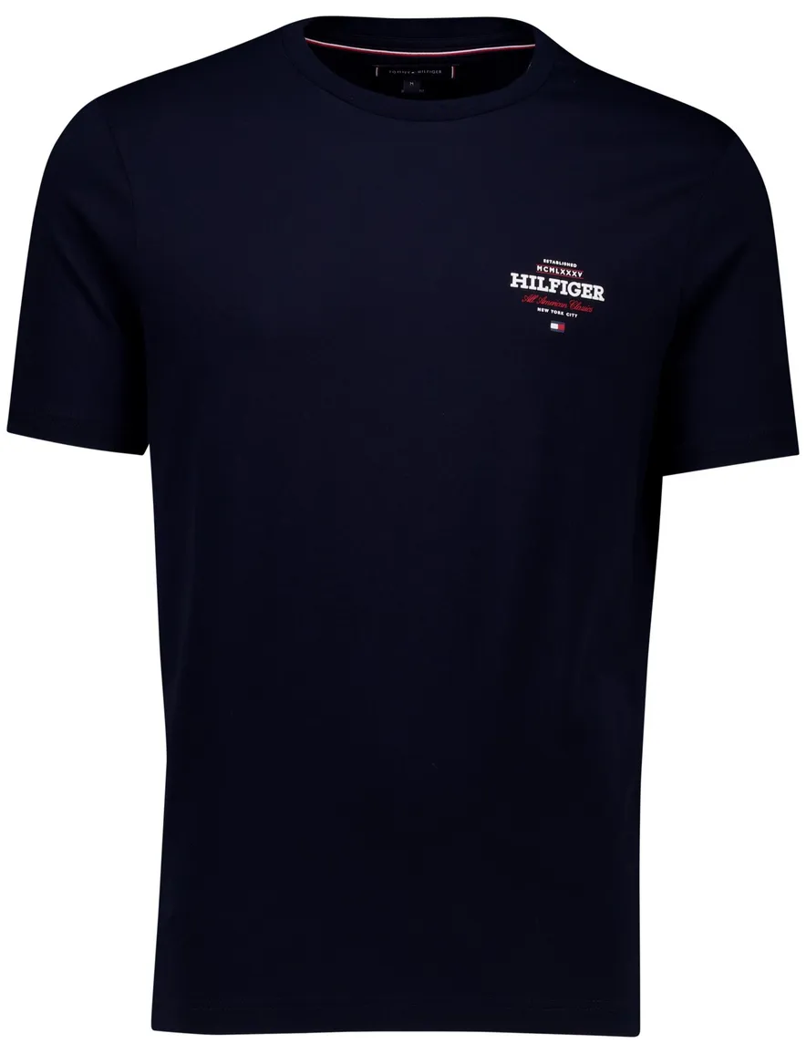Tommy Hilfiger T-shirt donkerblauw opdruk ronde hals