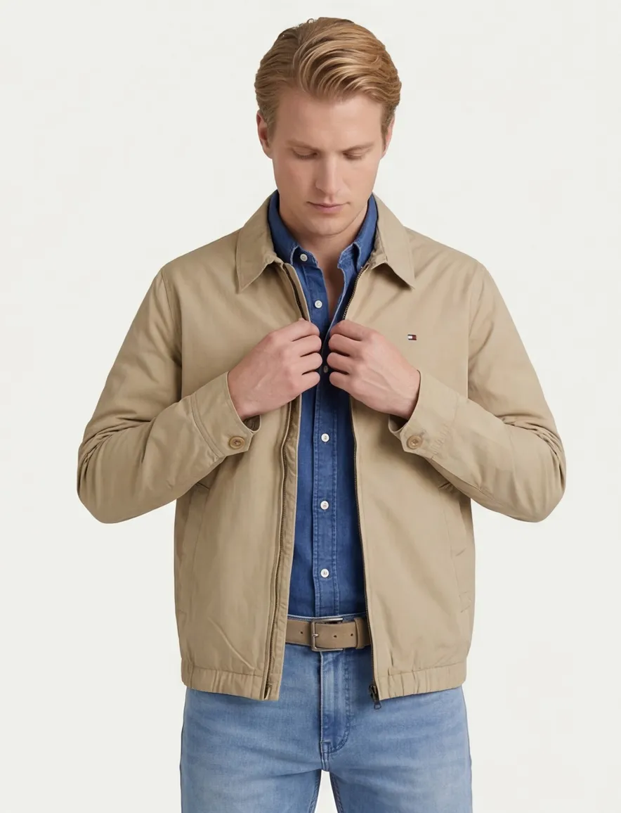 Tommy Hilfiger zomerjas bruin effen
