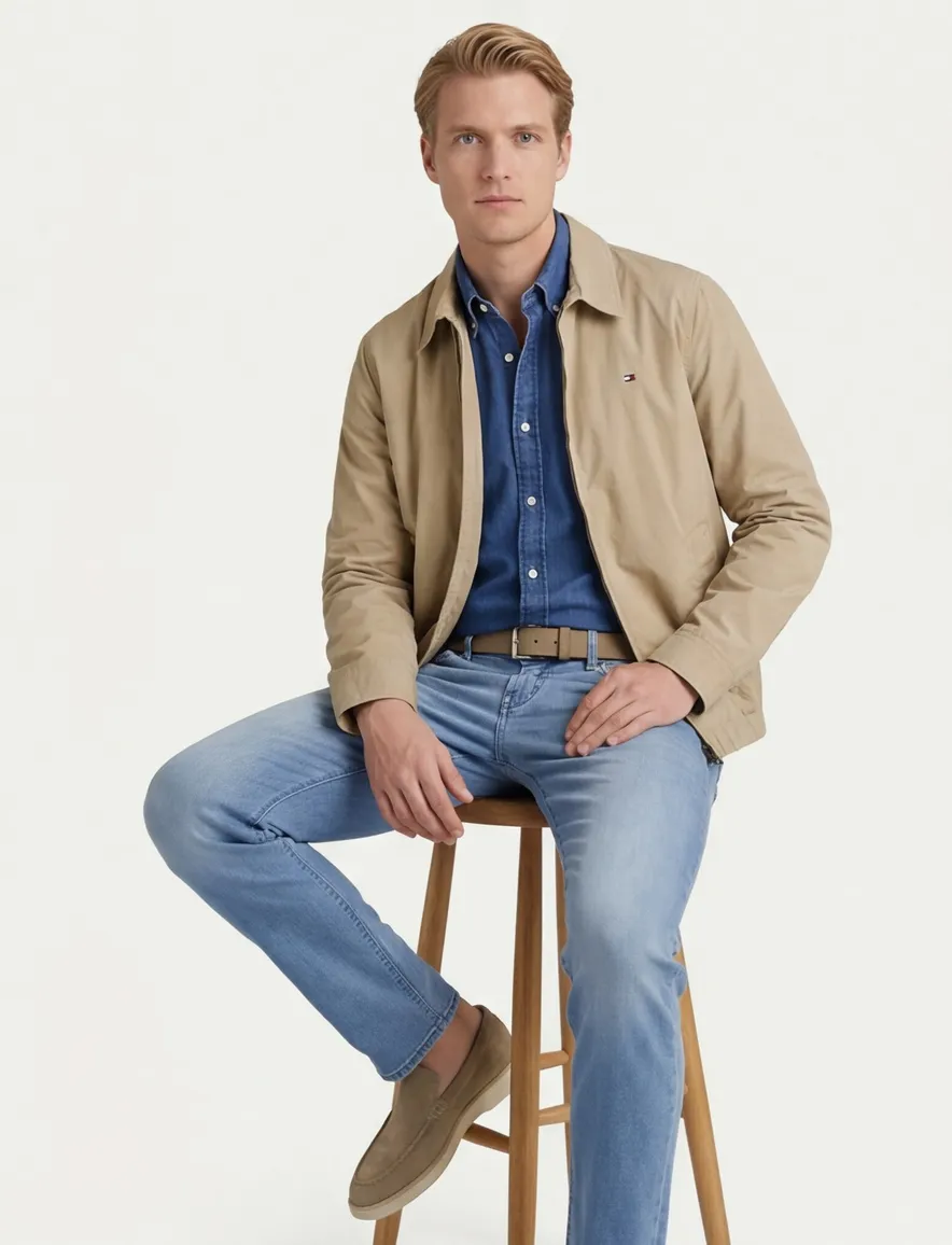 Tommy Hilfiger zomerjas bruin effen