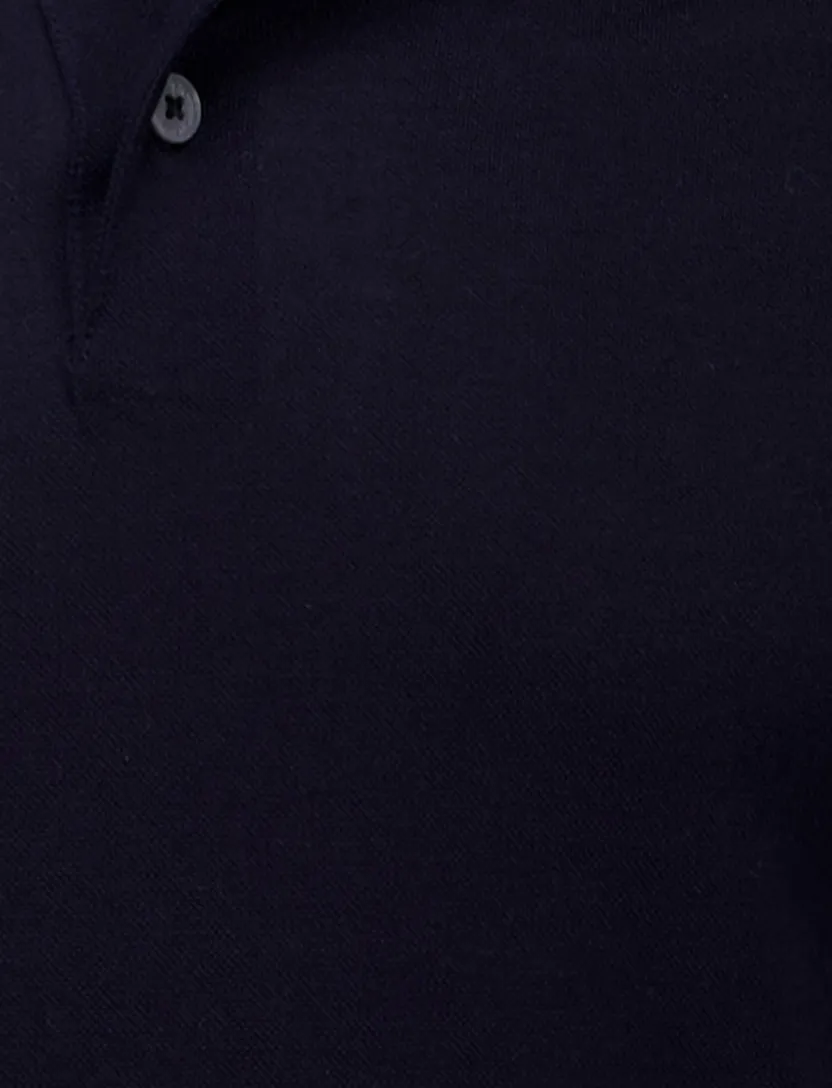 Tommy Hilfiger polo donkerblauw korte mouw slim fit 3 knoops