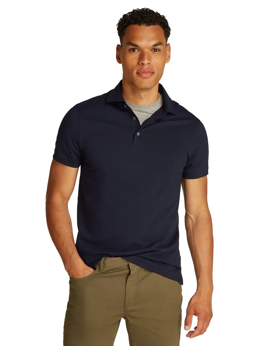 Tommy Hilfiger polo donkerblauw korte mouw
