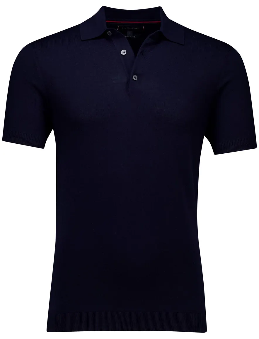 Tommy Hilfiger polo navy gebreid katoen normale fit