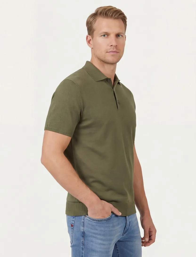 Tommy Hilfiger polo groen effen