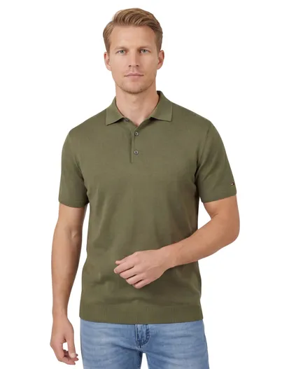 Tommy Hilfiger Tommy Hilfiger polo groen slim fit effen