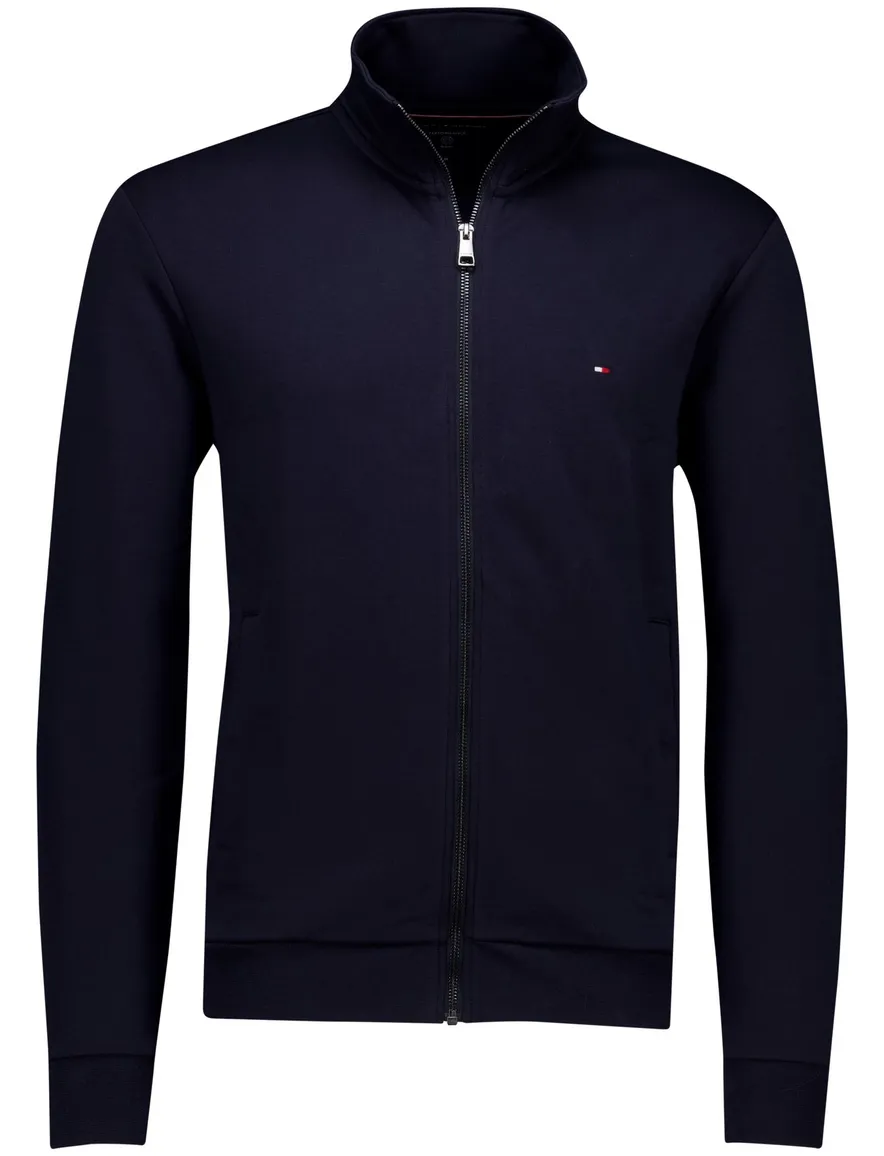 Tommy Hilfiger vest donkerblauw effen katoen
