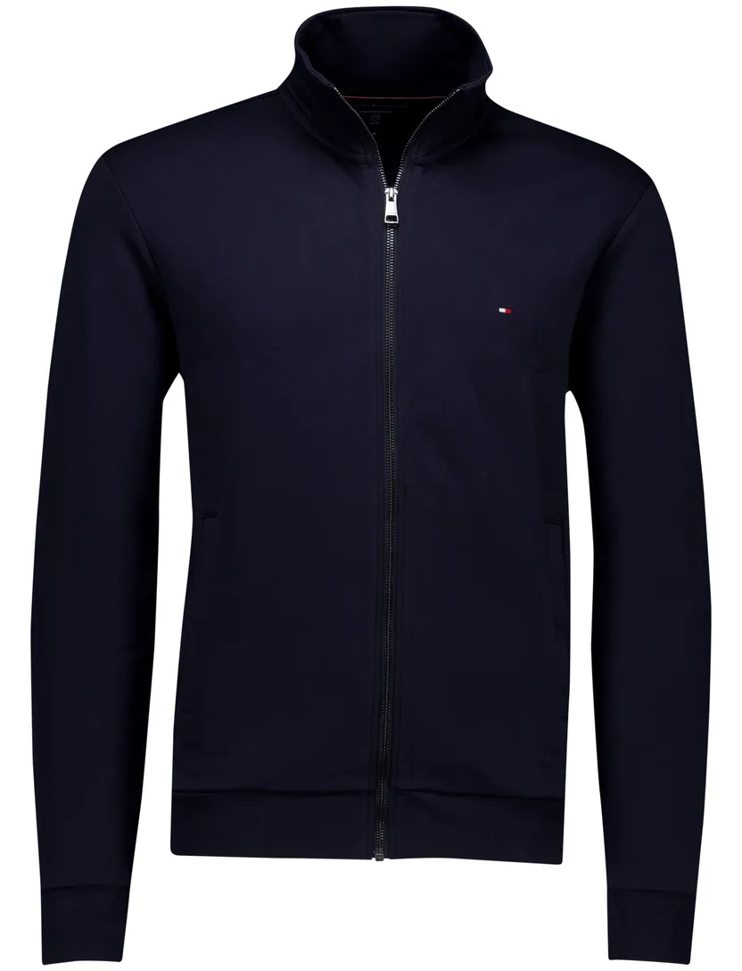 Tommy Hilfiger vest donkerblauw effen rits