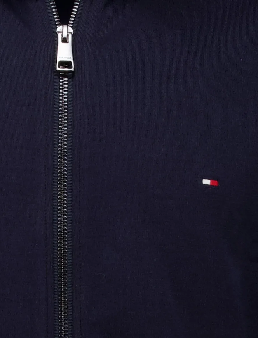 Tommy Hilfiger vest donkerblauw effen katoen