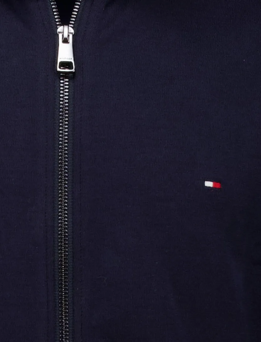 Tommy Hilfiger vest donkerblauw effen rits