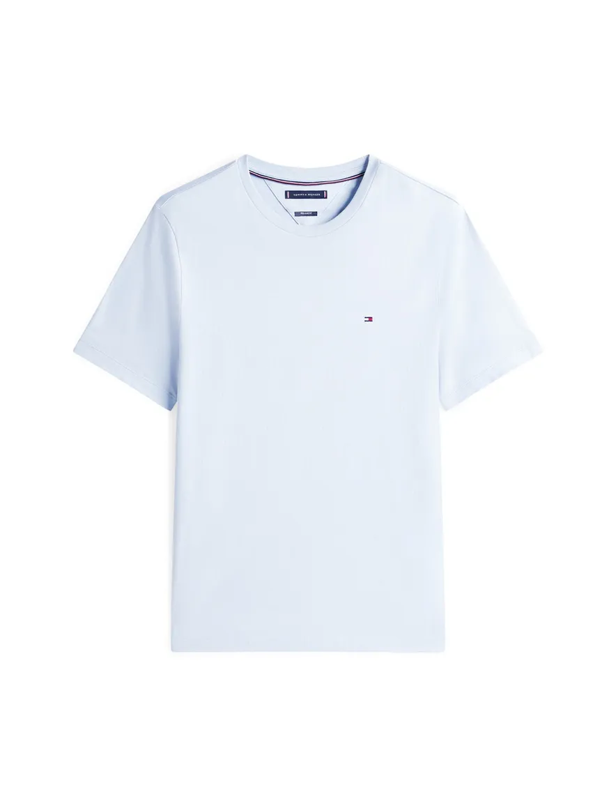 Tommy Hilfiger T-shirt lichtblauw slim fit katoen