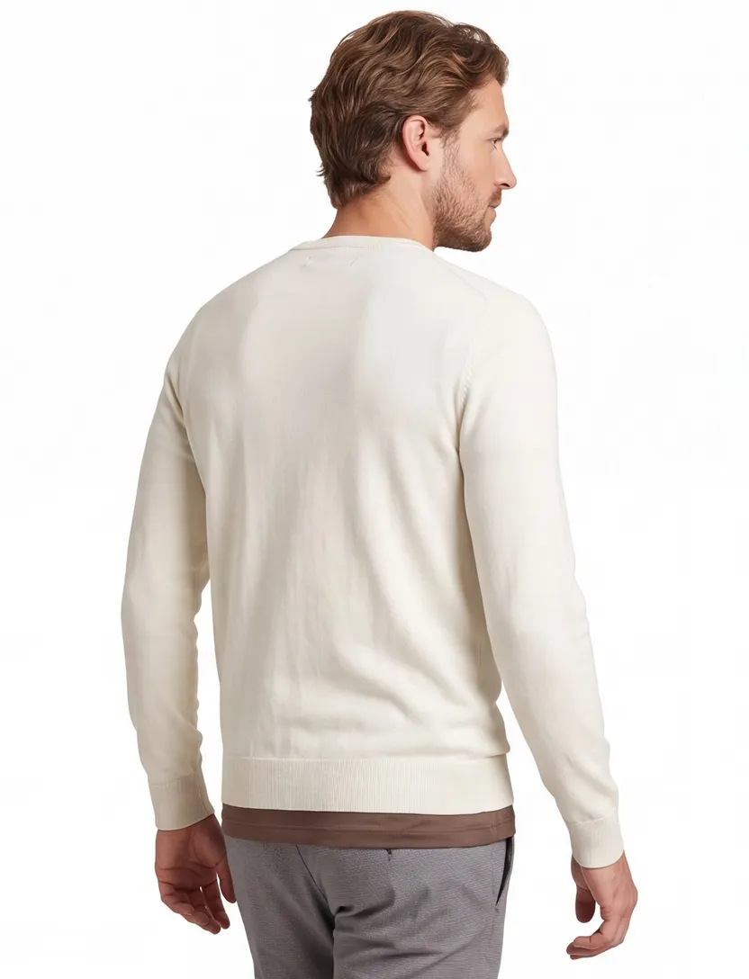 Tommy Hilfiger trui katoen en linnen creme