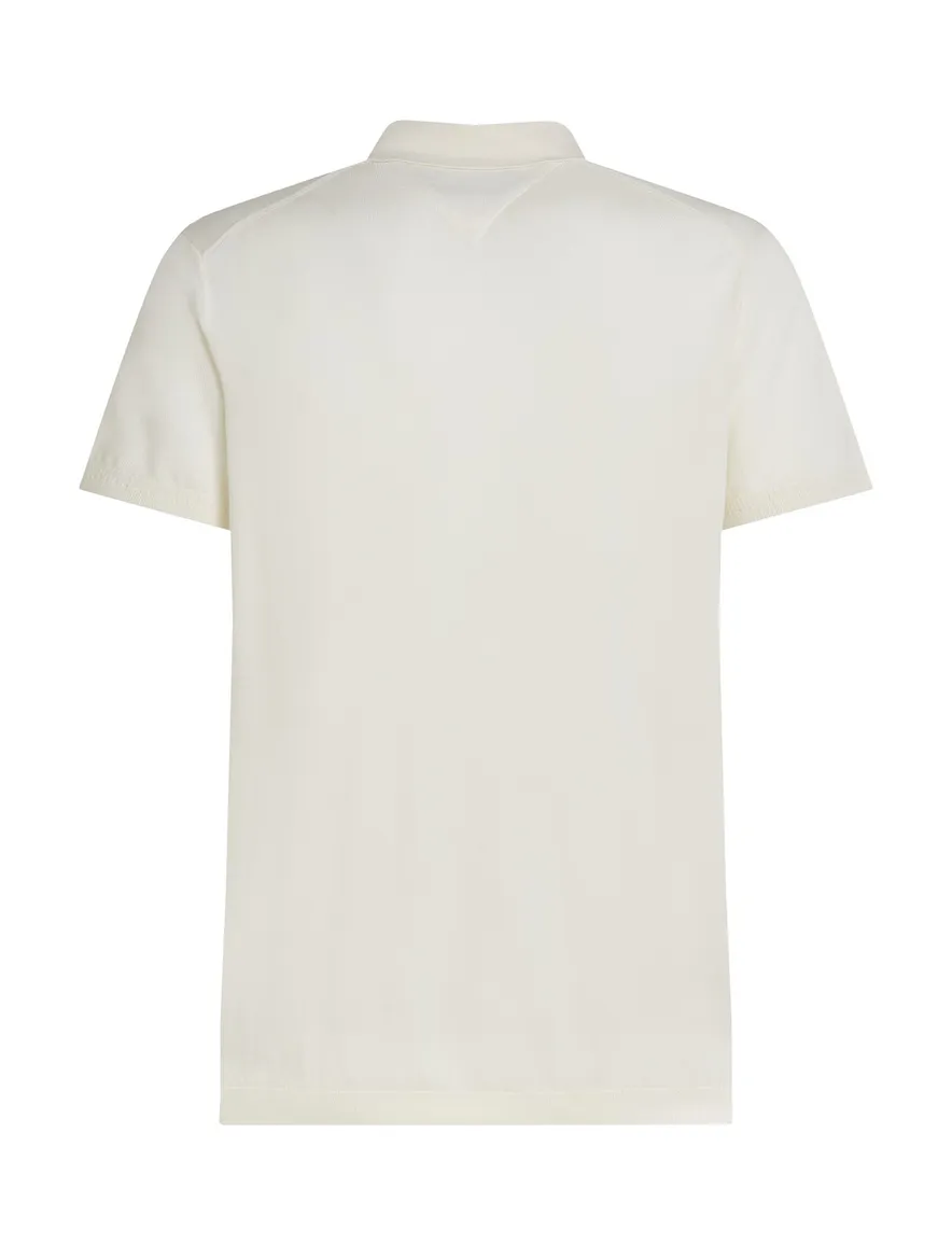 Tommy Hilfiger polo creme katoen effen