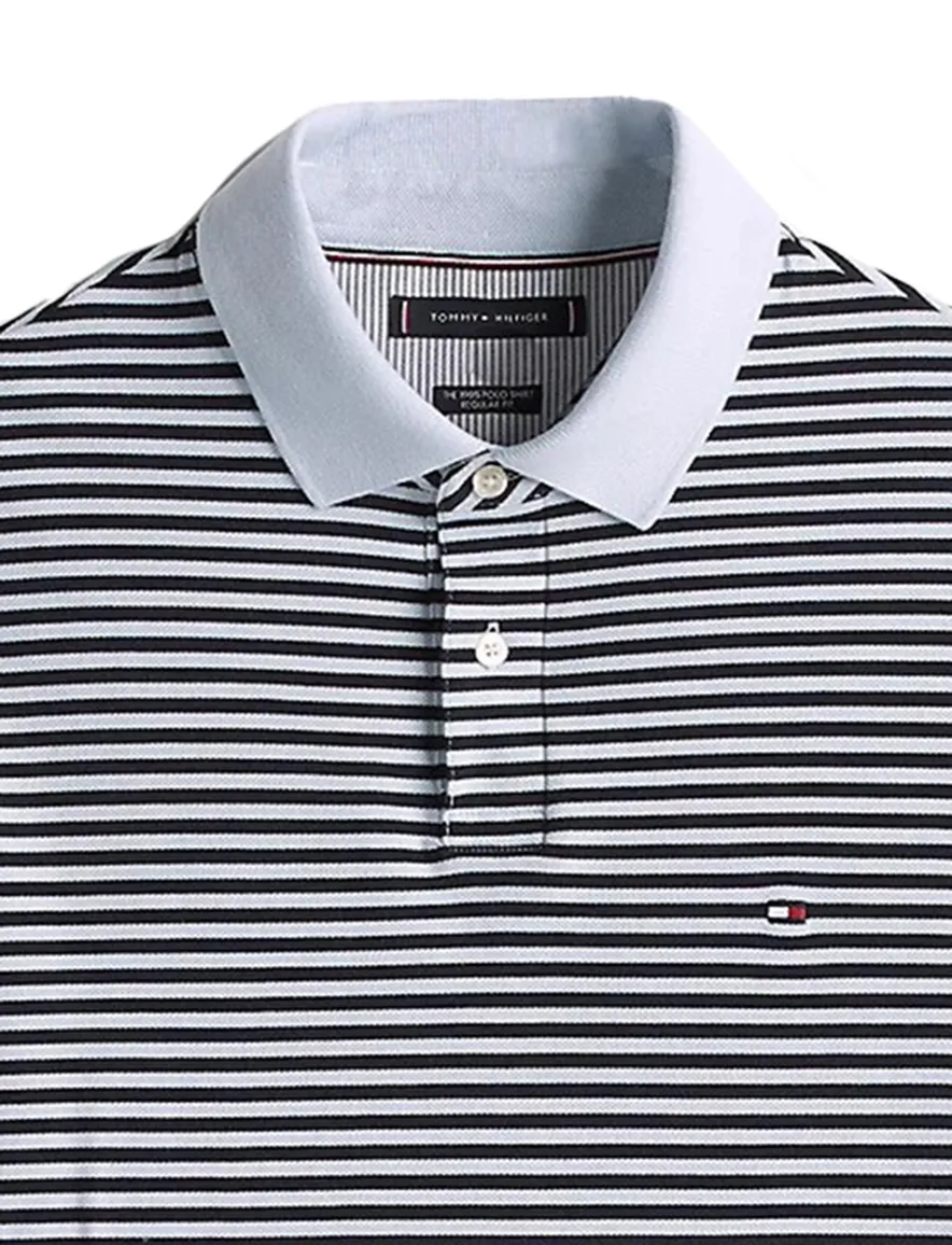 Tommy Hilfiger polo 1985 blauw gestreept Plus Size