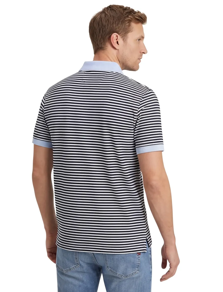 Tommy Hilfiger polo 1985 blauw gestreept Plus Size