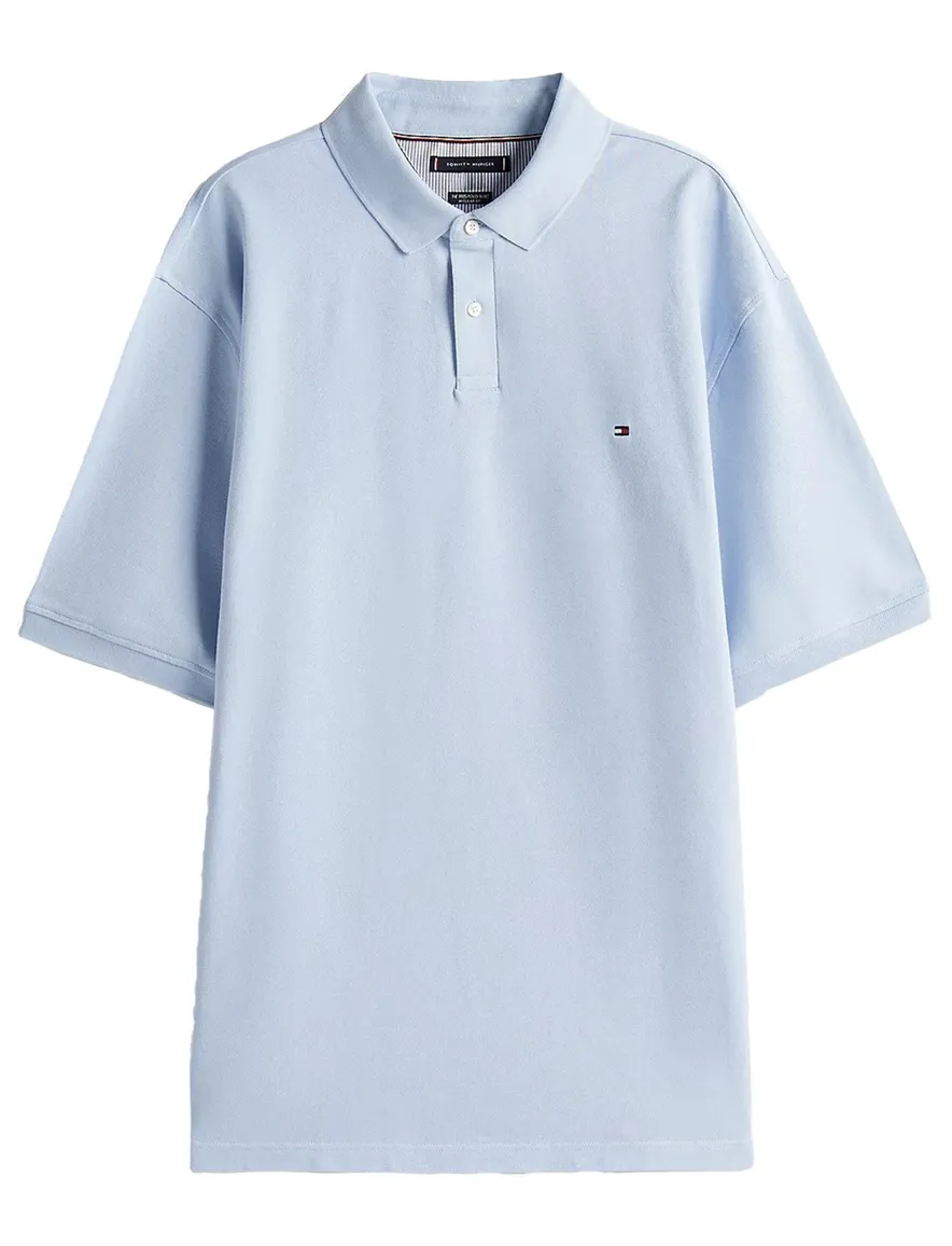 Tommy Hilfiger polo 1985 lichtblauw Plus Size