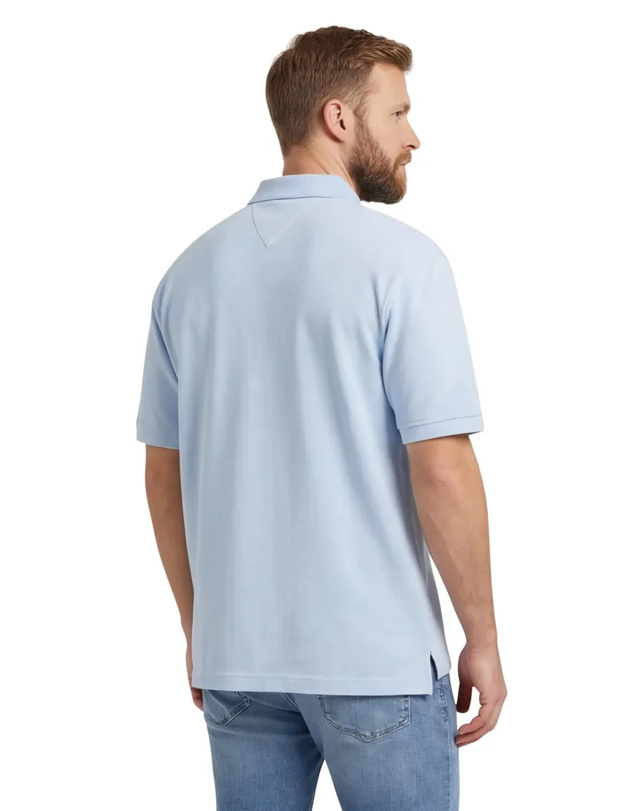 Tommy Hilfiger polo lichtblauw Plus Size