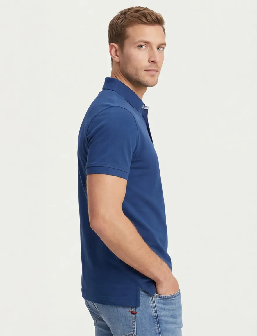 Tommy Hilfiger polo blauw Plus Size