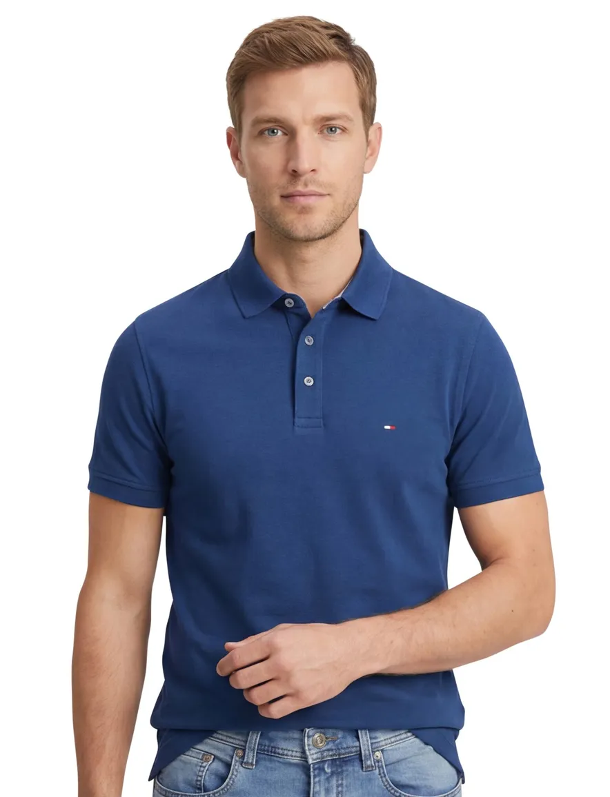 Tommy Hilfiger polo blauw Plus Size