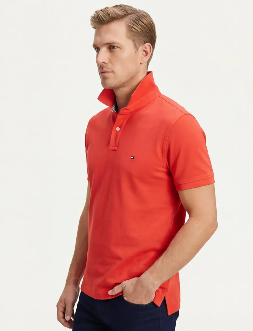 Tommy Hilfiger polo oranje Plus Size