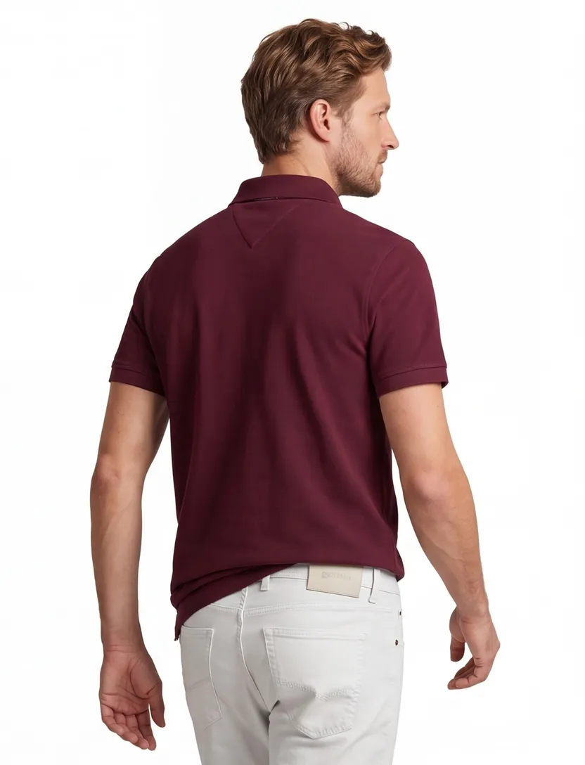 Tommy Hilfiger polo Plus Size 1985 bordeaux pique