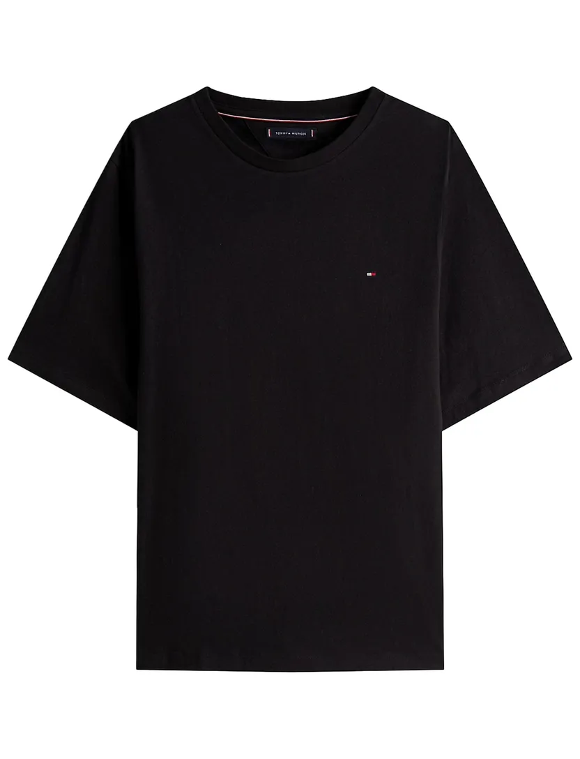 Tommy Hilfiger korte mouw t-shirt Plus Size zwart
