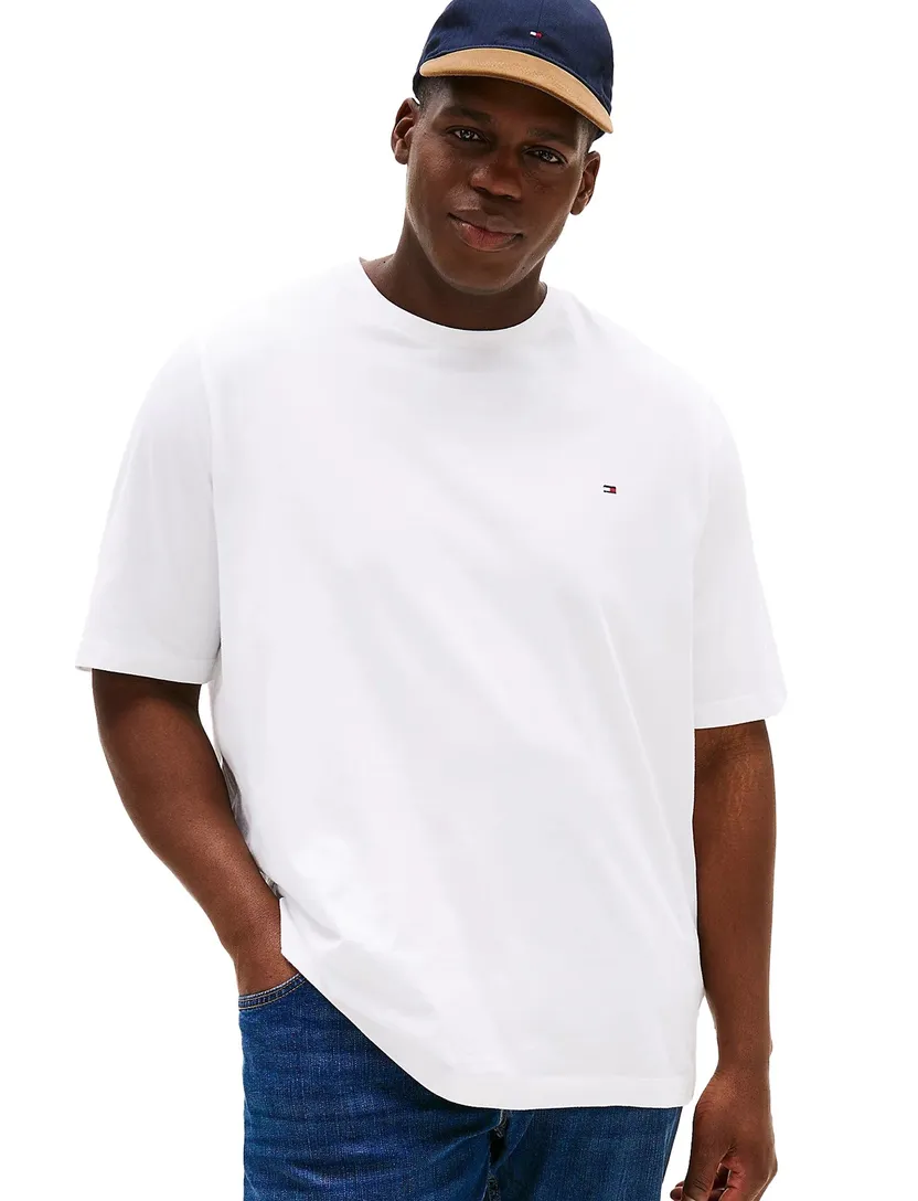 Tommy Hilfiger t-shirt korte mouw wit Plus Size
