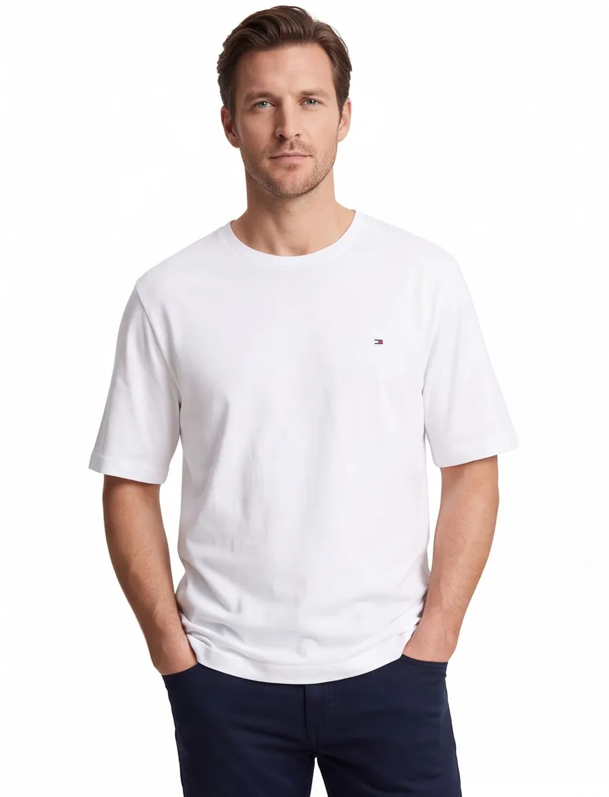 Tommy Hilfiger t-shirt wit Plus Size
