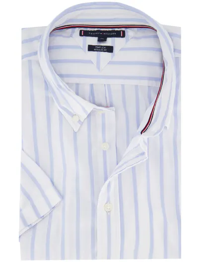 Tommy Hilfiger Tommy Hilfiger overhemd wit gestreept normale fit katoen