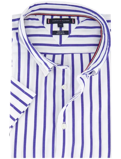 Tommy Hilfiger Tommy Hilfiger overhemd wit regular fit gestreept