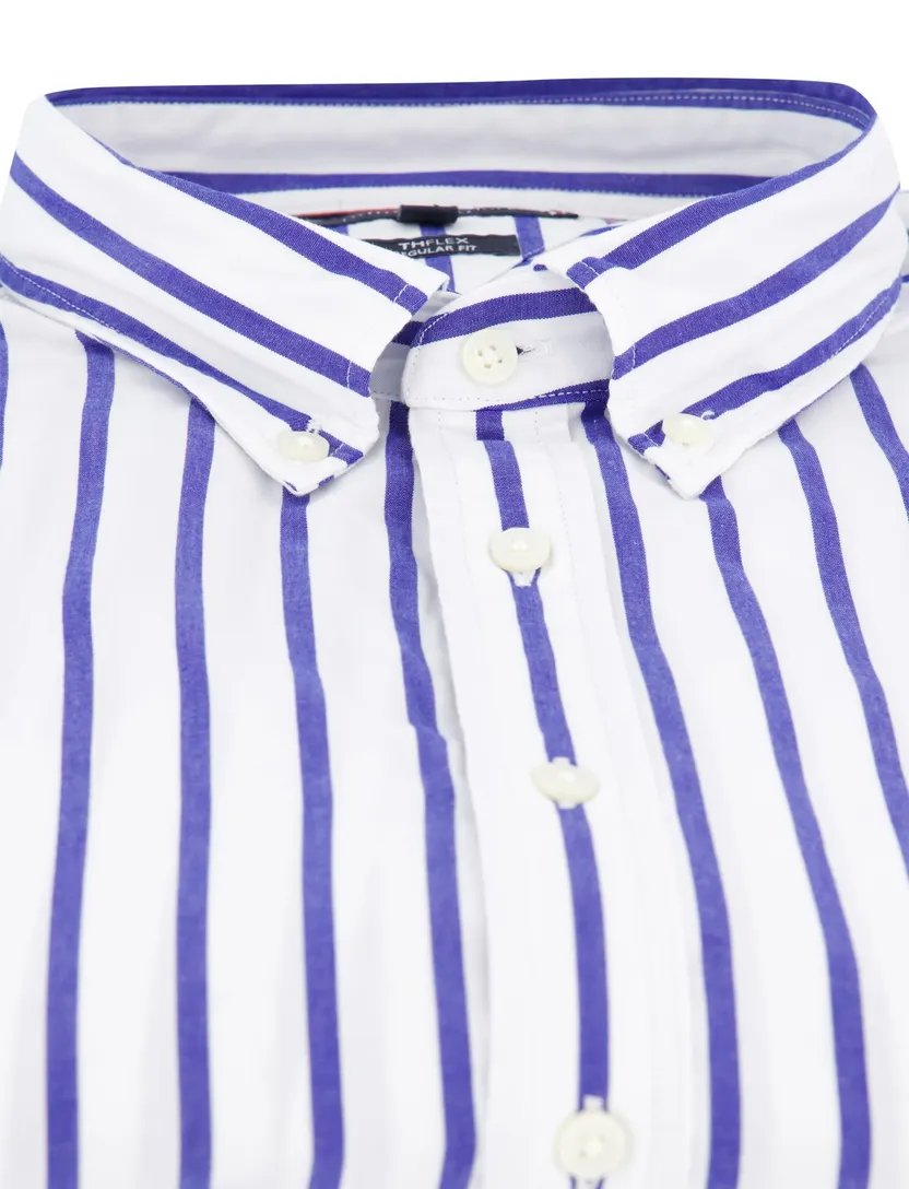 overhemd Tommy Hilfiger Regular Fit wit gestreept
