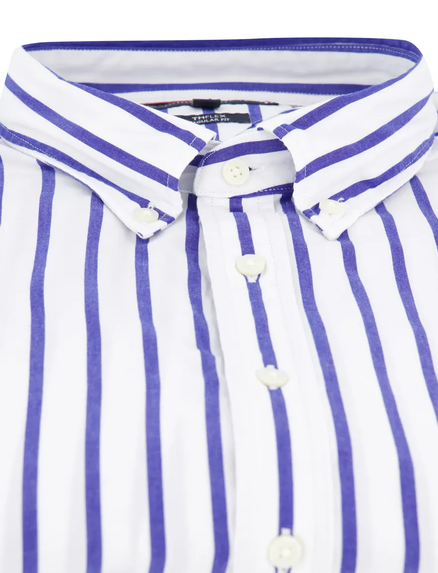 Tommy Hilfiger overhemd wit regular fit gestreept
