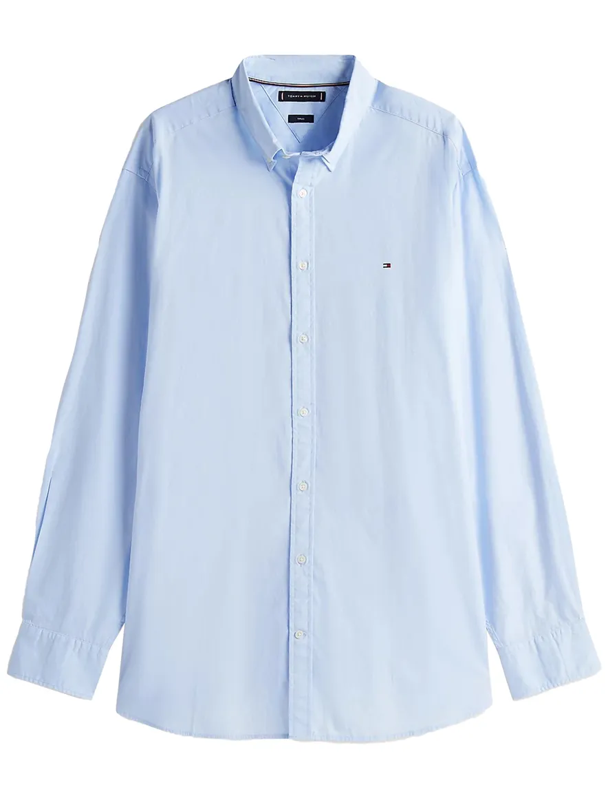 Tommy Hilfiger Plus Flex overhemd lichtblauw
