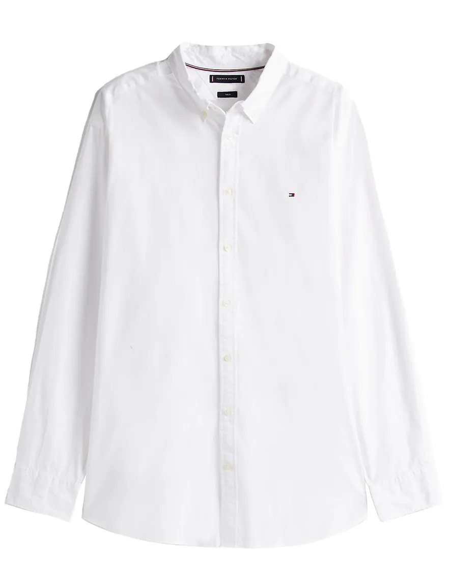 Tommy Hilfiger Plus Size overhemd wit effen