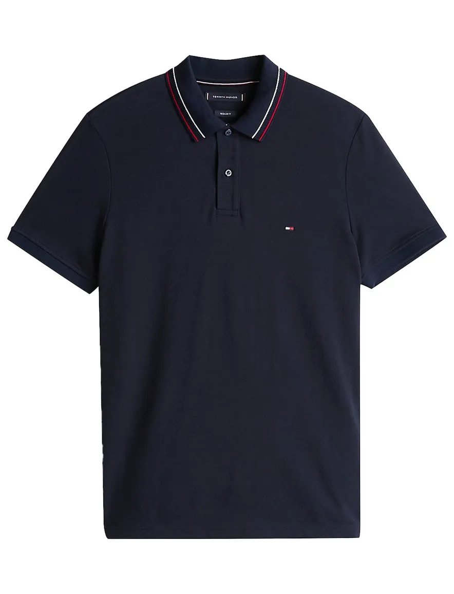 Tommy Hilfiger polo donkerblauw Plus Size katoen