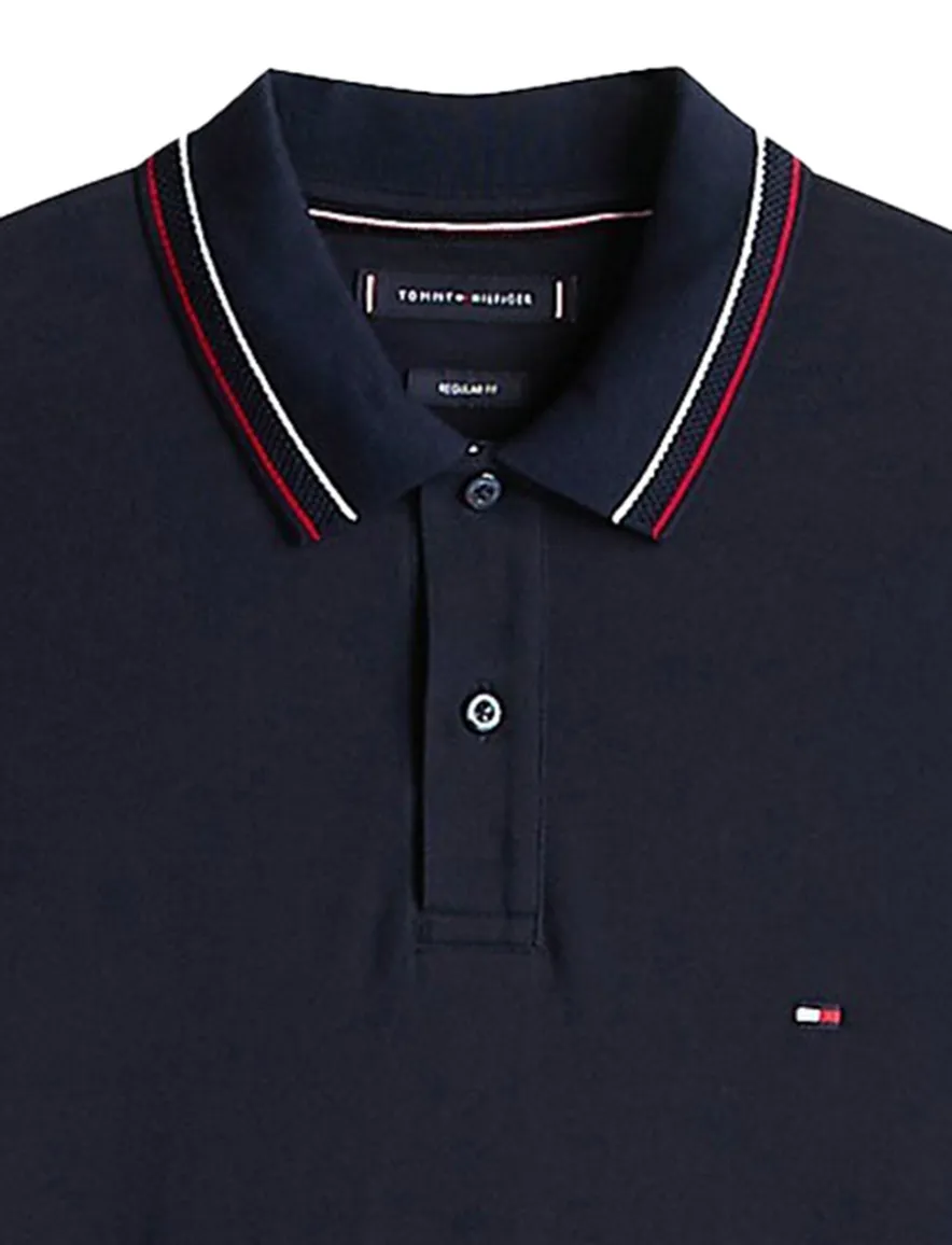 Tommy Hilfiger polo donkerblauw Plus Size katoen