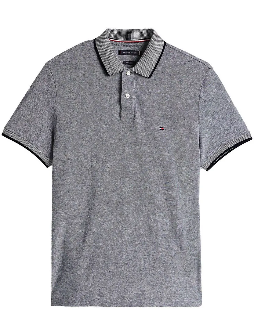 Tommy Hilfiger oxford grijs polo big & tall