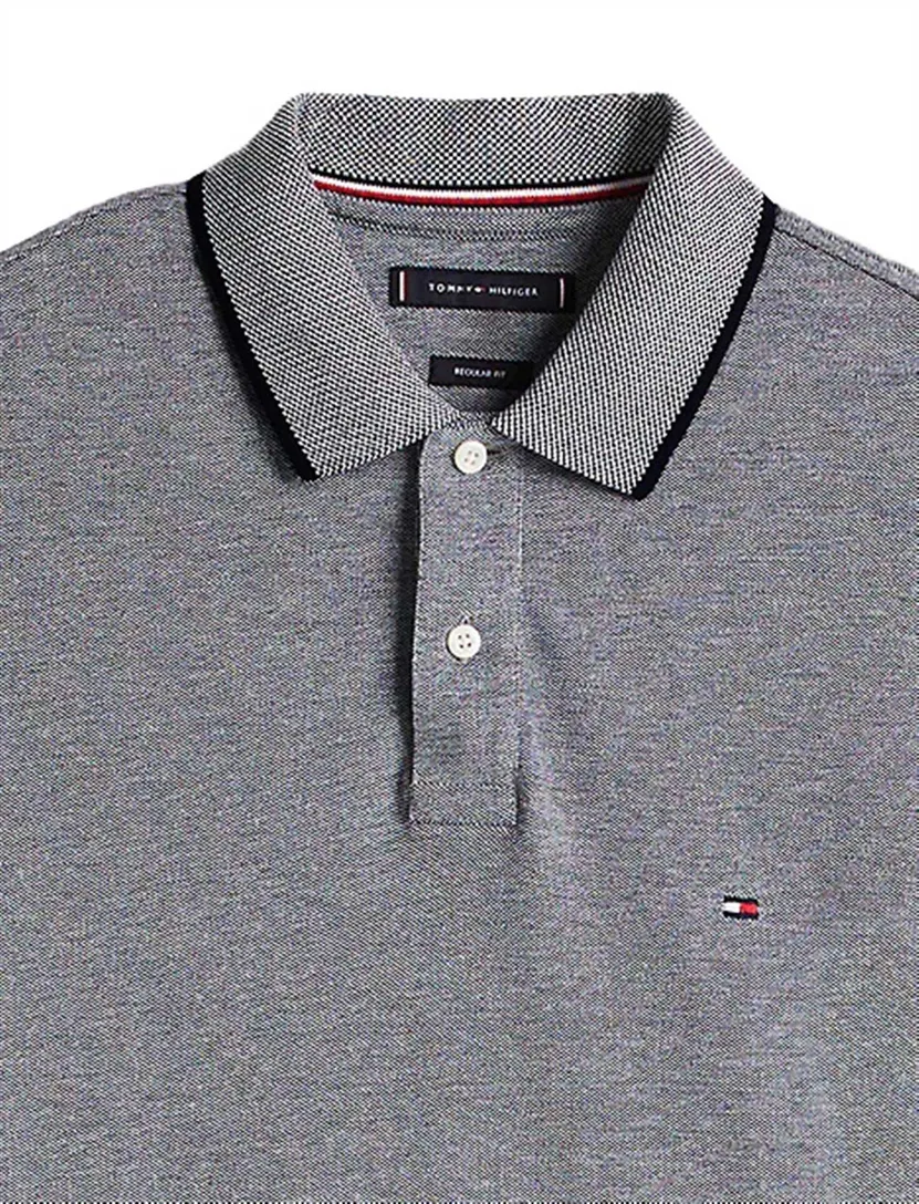 Tommy Hilfiger oxford grijs polo big & tall