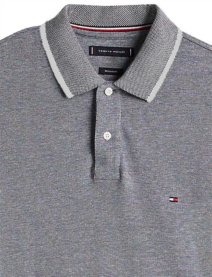 Tommy Hilfiger Oxford grijze polo big & tall